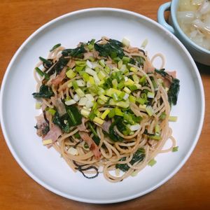 Nao★彡の作ってみた!投稿(味が簡単に決まる！小松菜と塩こんぶのパスタ)