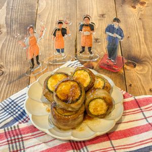 しめおじ【公式】の作ってみた!投稿(一気に巻くので手間なし♪豚巻きズッキーニの甘酢ねぎ照り焼き)