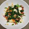 鶏皮坊主の作ってみた!投稿(簡単5分!【ほうれん草と卵とベーコンのサラダ】)