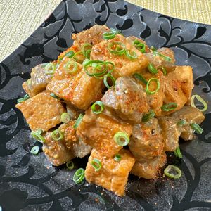 楽ラク手抜キッチン🐶🐾の作ってみた!投稿(常備食材で10分♪【厚揚げとこんにゃくの甘辛味噌煮】)
