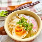 包む手間いらず！ちゅるんと美味しい♪ワンタンスープ