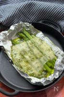 【トースターで簡単】アスパラガスのバジルマヨ焼き