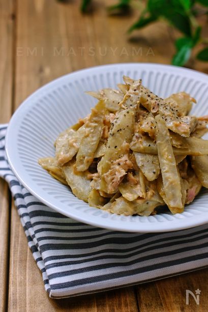 レンジで簡単！＊ごぼうとツナのオイマヨサラダ＊