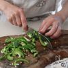【３分副菜】レンジで簡単♪ピーマンとちくわの塩昆布ナムルの工程1
