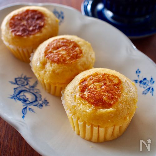 【米粉チーズ蒸しパン】フライパンで!ふんわりもちっと♪