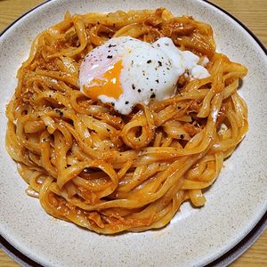 ナムディの作ってみた!投稿(【プルダック風カルボうどん】あえるだけの速攻飯!!)