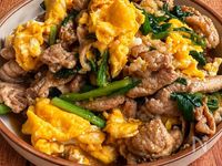 10分で爆速おかず【豚こまニラ玉の甘酢だれ】