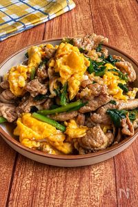 10分で爆速おかず【豚こまニラ玉の甘酢だれ】