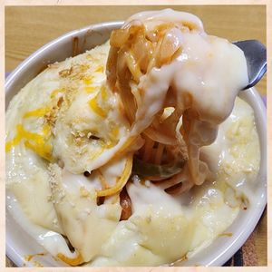 ナムディの作ってみた!投稿(アツアツ〜焼きナポリタングラタン♡懐かしの喫茶店風)