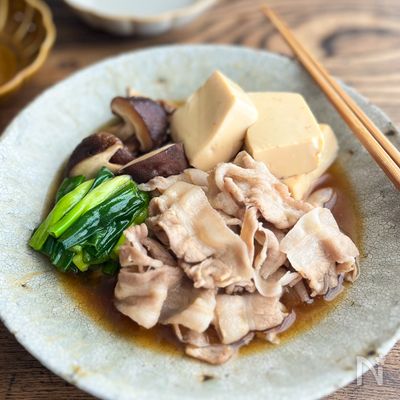 豚肉の “肉豆腐” ひと手間でお肉やわらか！