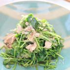 豆苗とツナの和え物、中華風