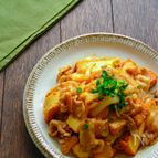 豚バラと絹厚揚げの韓国風炒め【ご飯が進む♪】