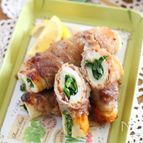 ボリューム満点♪　肉巻きちくわ
