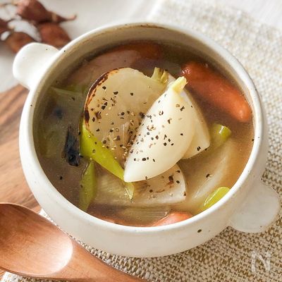 子どもも大好き♡カブの和風ポトフ【夕飯のスープにどうぞ！】