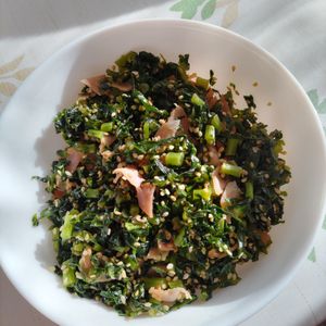 KUMIKOの作ってみた!投稿(【痩せたい時の大根葉とベーコンのふりかけ】味付け簡単♪)