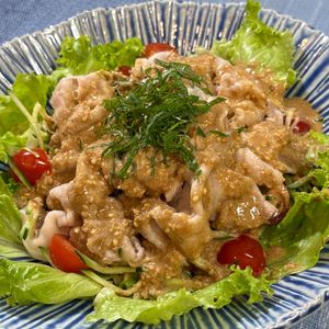 楽ラク手抜キッチン🐶🐾の作ってみた!投稿(【ごまだれ冷しゃぶサラダうどん】暑い日に嬉しい10分ごはん♩)