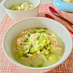 【豆腐の鶏団子ふわふわスープ】春キャベツと煮るだけで美味しい