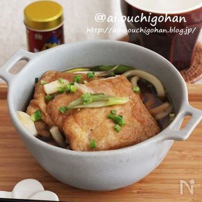 電子レンジで簡単＊じゅわっとしみ出るうまさ＊きつねうどん♡