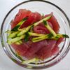 マグロときゅうりの素麺和えの工程2