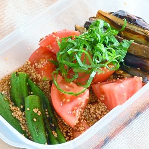 こざかなの作ってみた!投稿(彩り野菜のごまポン浸し【夏に食べたいさっぱり副菜♪】)