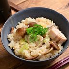 バターがっつり「なめこと鶏肉のバター釜飯」