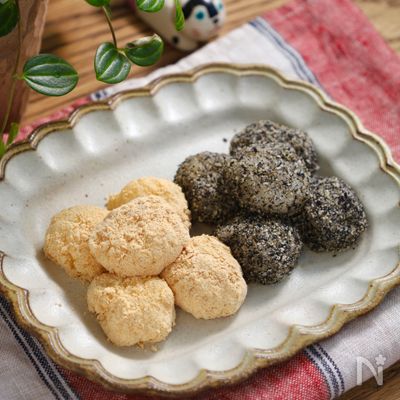 【おはぎもどき】切り餅+ご飯で子供も一緒に楽しめる!