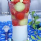ゆるとろ食感♪ココナッツミルクとフルーツの夏味かんてんゼリー