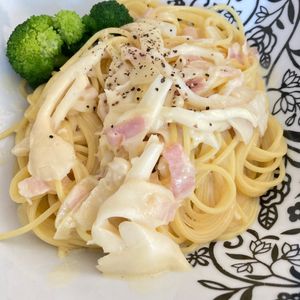 すみれの作ってみた!投稿(生クリーム不要♡『本格濃厚カルボナーラ』)