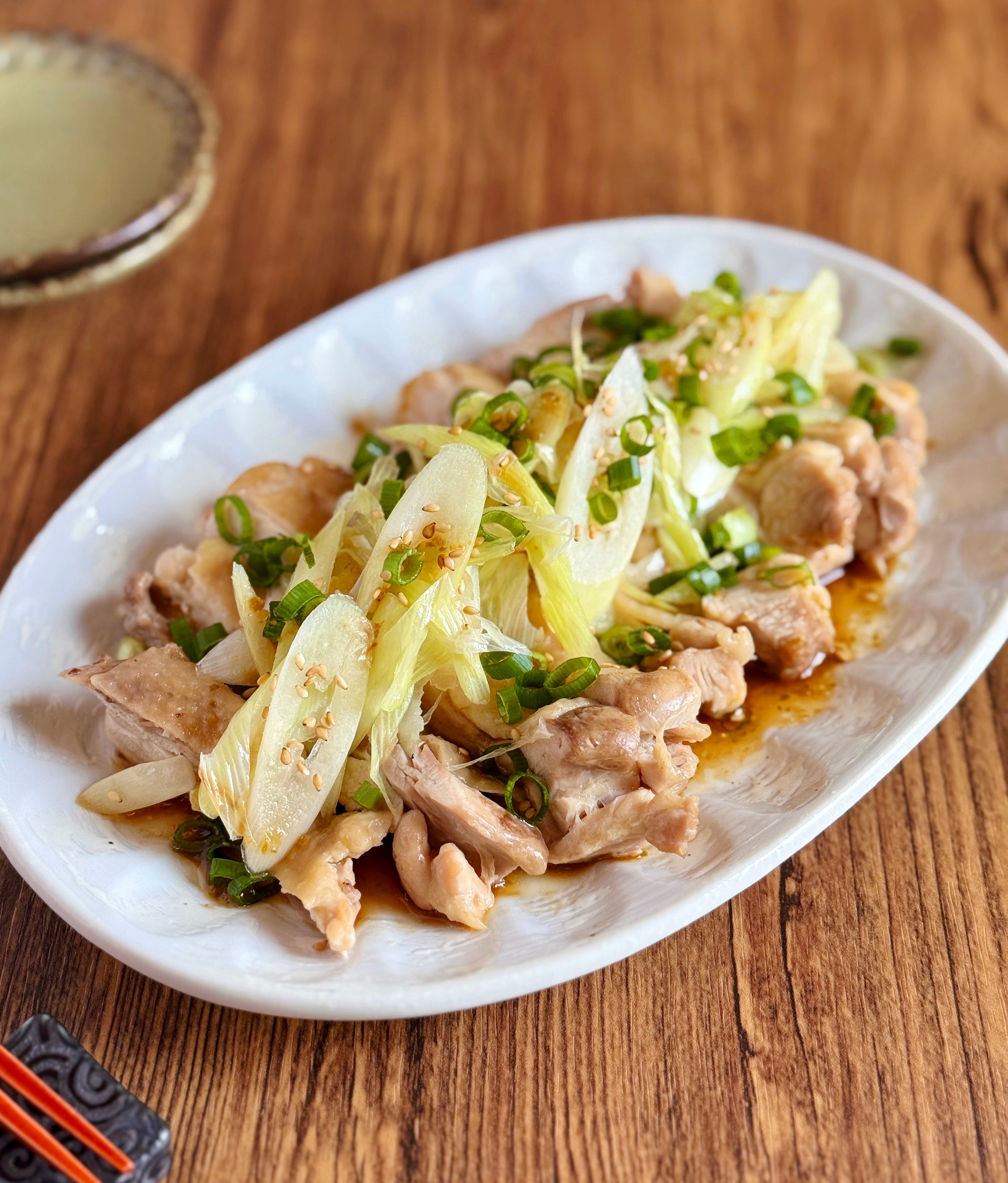 レンジで簡単！夏にぴったり【鶏肉の柚子こしょうポン酢がけ