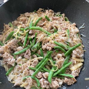 そら・ゆずの作ってみた!投稿(【ささげのでんぶ（いんげんの炒め煮）】津軽の郷土料理　)