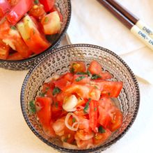トマトの青じそみょうがマリネ《減塩》