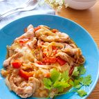 美味しいおかず♡豚肉のトマト入り洋風生姜焼きトロリンチーズ