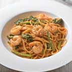 海老とほうれん草のトマトクリームパスタ♪