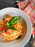 【パパッと簡単！】バジルでおしゃれアラビアータ