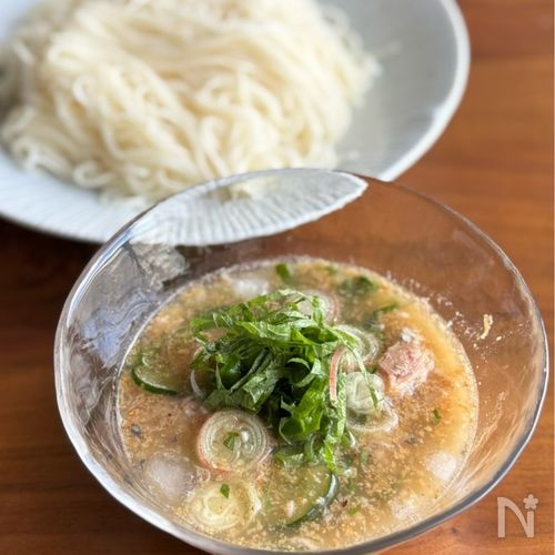 【10分で出来る】鯖缶で!冷や汁そうめん