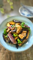 夏バテ対策♪レンジでオイル不使用！茄子と豚ばら肉の中華炒め