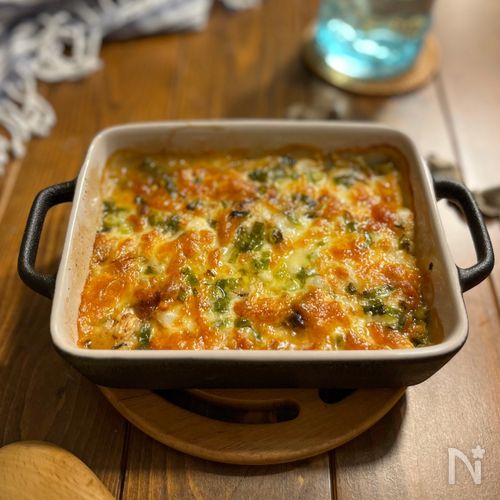 【サバ缶と長芋の和風グラタン】まな板＆コンロ不要！栄養満点◎