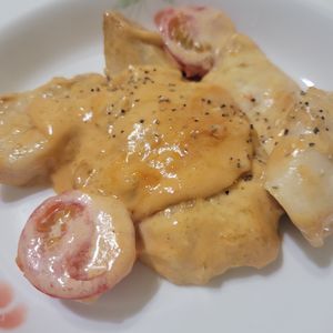 1バーバミーの作ってみた!投稿(ワンパン10分！【鶏むね肉のコク旨とりマヨ】トマト入り♩)