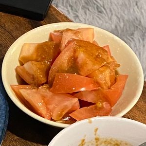 丼の作ってみた!投稿(トマトのコクうま♡中華風ごまナムル【#簡単 #やみつき】)