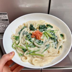 ケの作ってみた!投稿(【濃厚♪明太子とほうれん草のクリームうどん】子どもも絶賛♪)