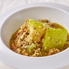 冬瓜のカレー風味のあんかけ