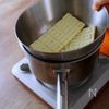 チョコミントアイスで作る【チョコミントブラウニー】の下準備