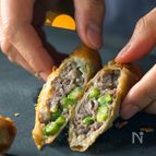 パリッとジューシー！「牛肉とアスパラの春巻き」