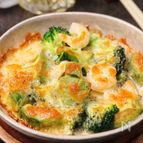 ごちそうつまみ♡【エビとブロッコリーとアボカドのチーズ焼き】