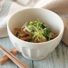 レンジで楽チン!メンマ入りもやしと豆苗のナムル