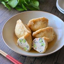 うどんスープがじゅわ～っと油揚げ巾着♪爪楊枝不使用で安心