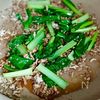 1皿で満足◎小松菜とひき肉の甘酢パスタ【かんたん・節約】の工程4