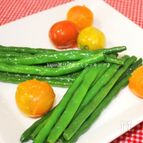 パッパッと10分♪いんげんとプチトマトの揚げ煮浸し