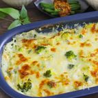 長芋で作るホワイトソース｜ブロッコリーとたらの豆乳グラタン