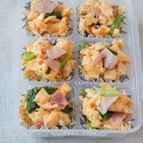 【冷凍作り置き】小松菜とベーコンの炒り卵